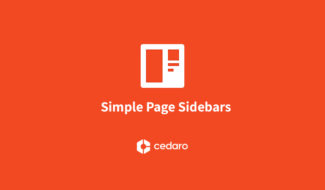 Create custom sidebars for pages